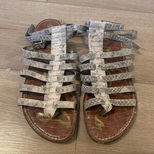Sam Edelman Snakeskin design gladiator Sandals